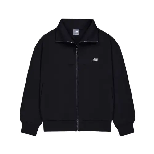 New Balance Jackets Men's Black Lapel Moderate Multi Pocket Knitted