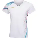 Li Ning T Shirts Women's Standard White V Neck Moderate Straight Fit