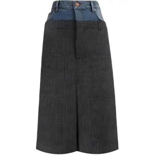 Balenciaga Casual Long Skirt Women's Gray