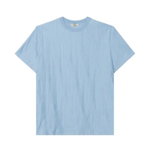 DIOR T Shirts Men's Blue Crew Neck Moderate Straight Fit