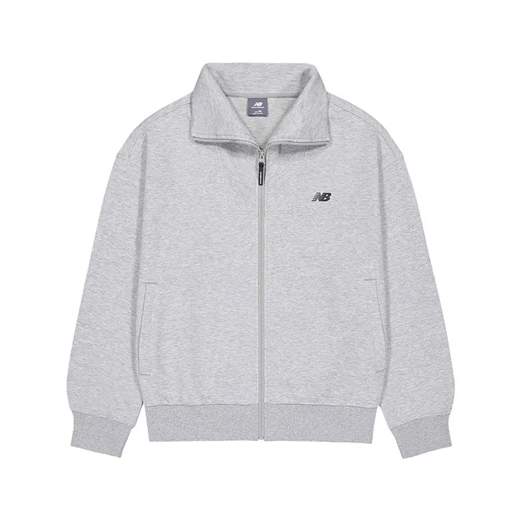 New Balance Jackets Men's Gray Lapel Moderate Multi-Pocket Knitted