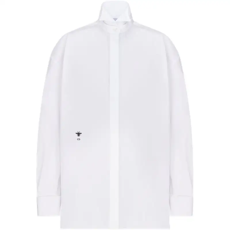 DIOR Shirts Women's White Lapel Moderate