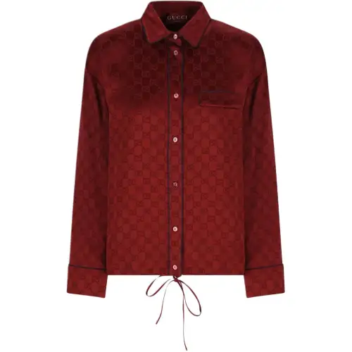 GUCCI Gg Monogram Velvet Shirt