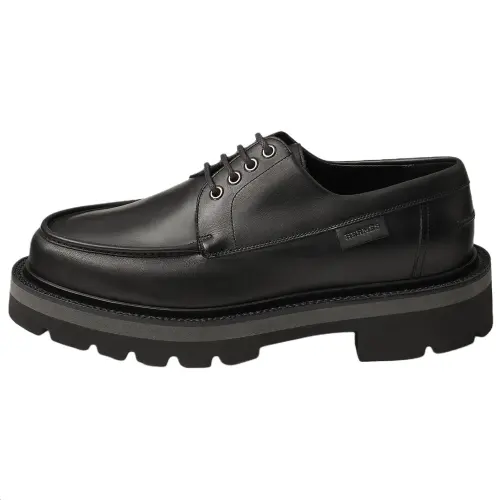 HERMES Locker Calfskin Casual Shoes 4.5cm Men's Black