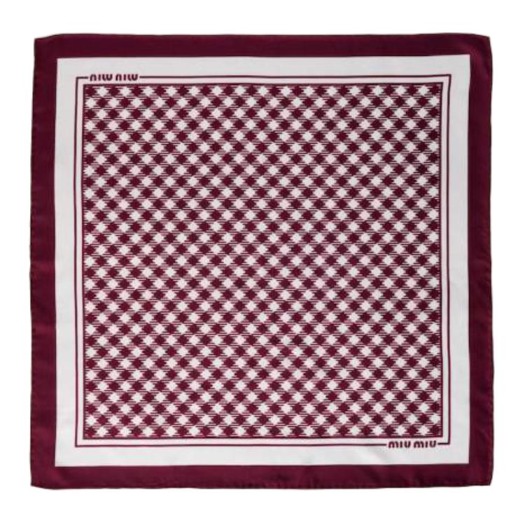 Женский платок MIU Silk Scarf (красный)