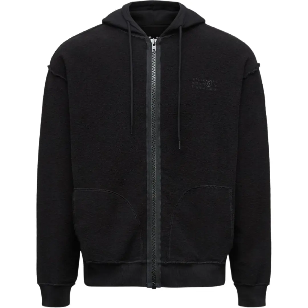 MM6 Maison Margiela Zip Up Drawstring Hoodie