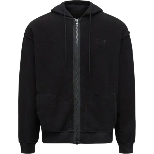 MM6 Maison Margiela Zip Up Drawstring Hoodie