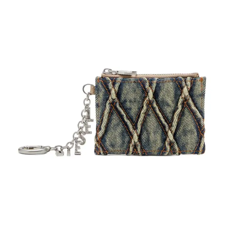 Diesel quilted denim cardholder