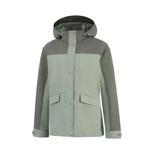 Li Ning Trench Coats Women's Grass Green/Tea Green Hooded Moderate Other
