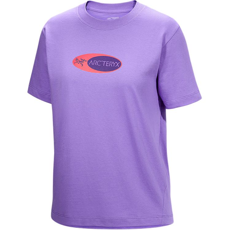 Женская футболка Arcteryx Kragg Cotton Sticker Crew (бежевая)