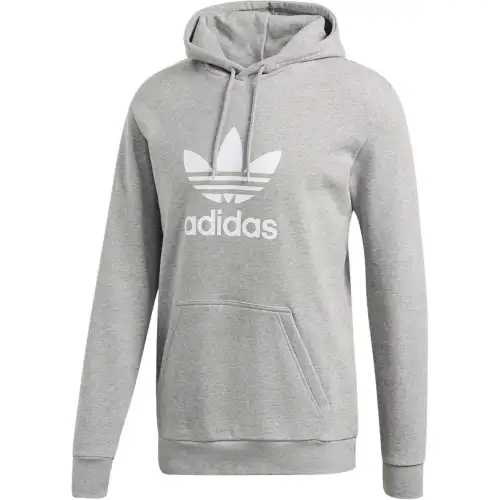 Adidas Originals Trefoil Hoodie Sweatshirt Japan Version Men's Light Gray
