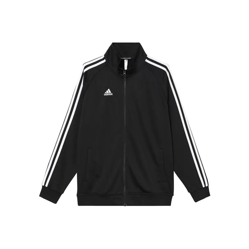 Adidas Sweatshirts Unisex Black With White Stripes Stand Collar Moderate Other