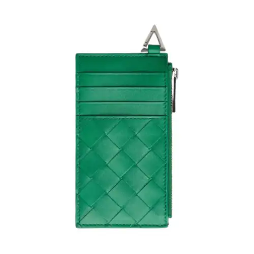 Bottega Veneta Cow Leather Card Holder Men's Green
