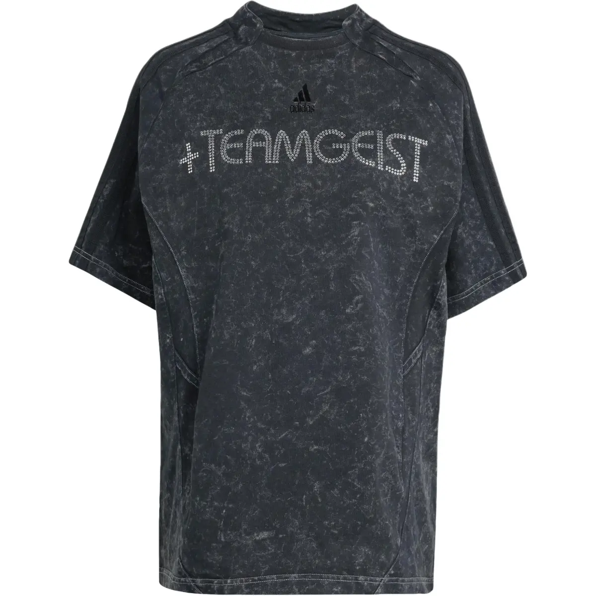 Adidas rhinestone-embellishment cotton T-shirt