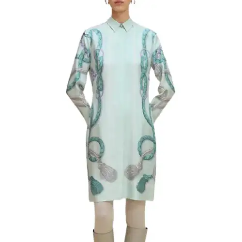 HERMES FW25 Long Sleeved Dress Women's