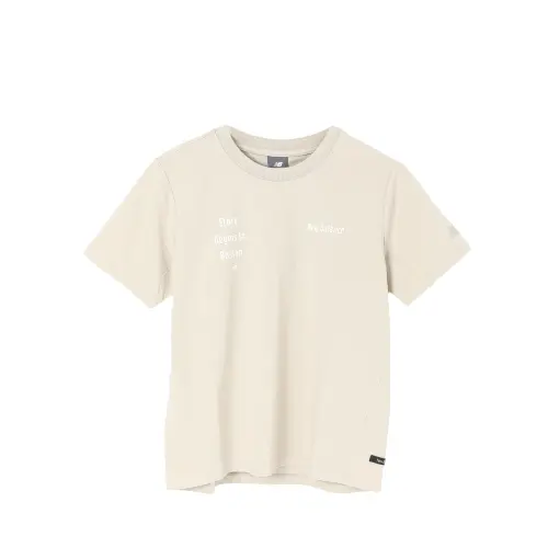 New Balance T Shirts Women's Light Brown Crew Neck Moderate Straight Fit