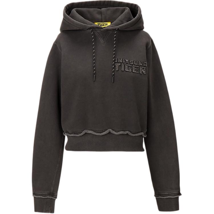 Женское худи Onitsuka Tiger Crop Hoodie (бежевое)
