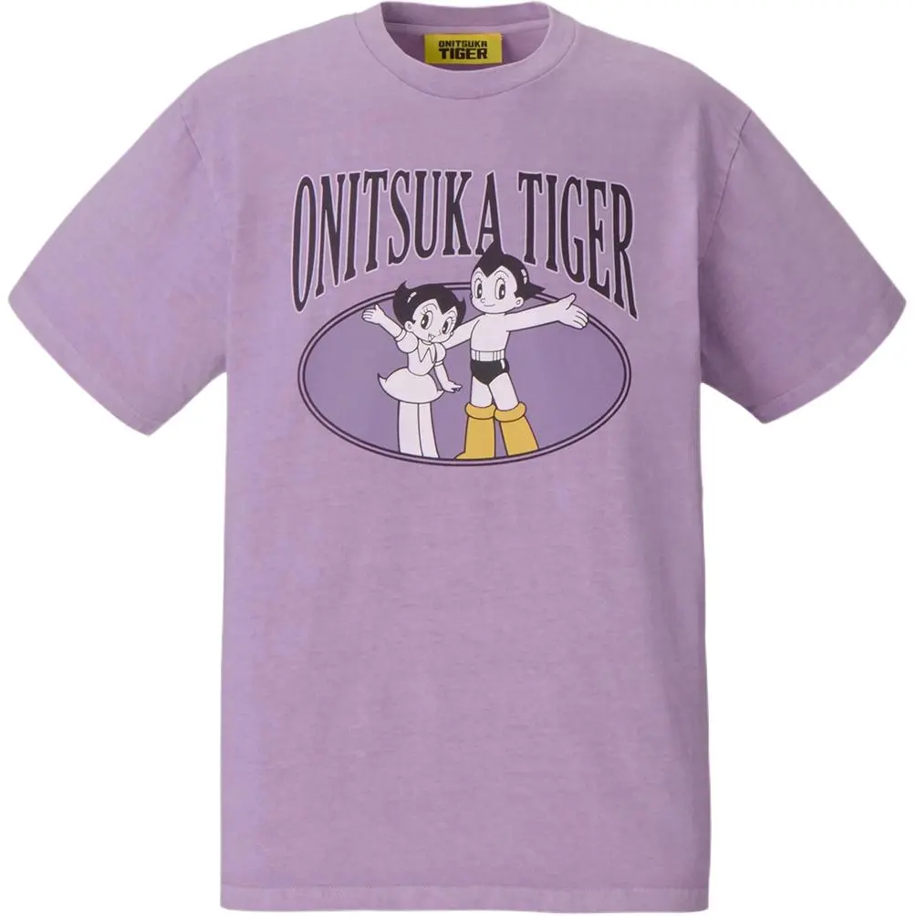 Onitsuka Tiger T-Shirts Unisex Purple Crew Neck