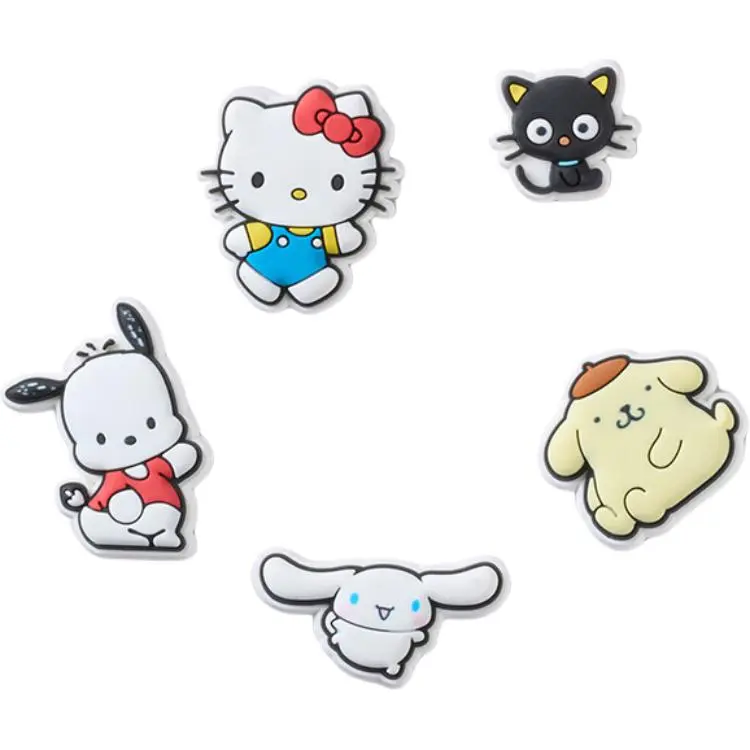 Crocs PVC Shoe Buckles Unisex Sanrio Friends Five Piece Set