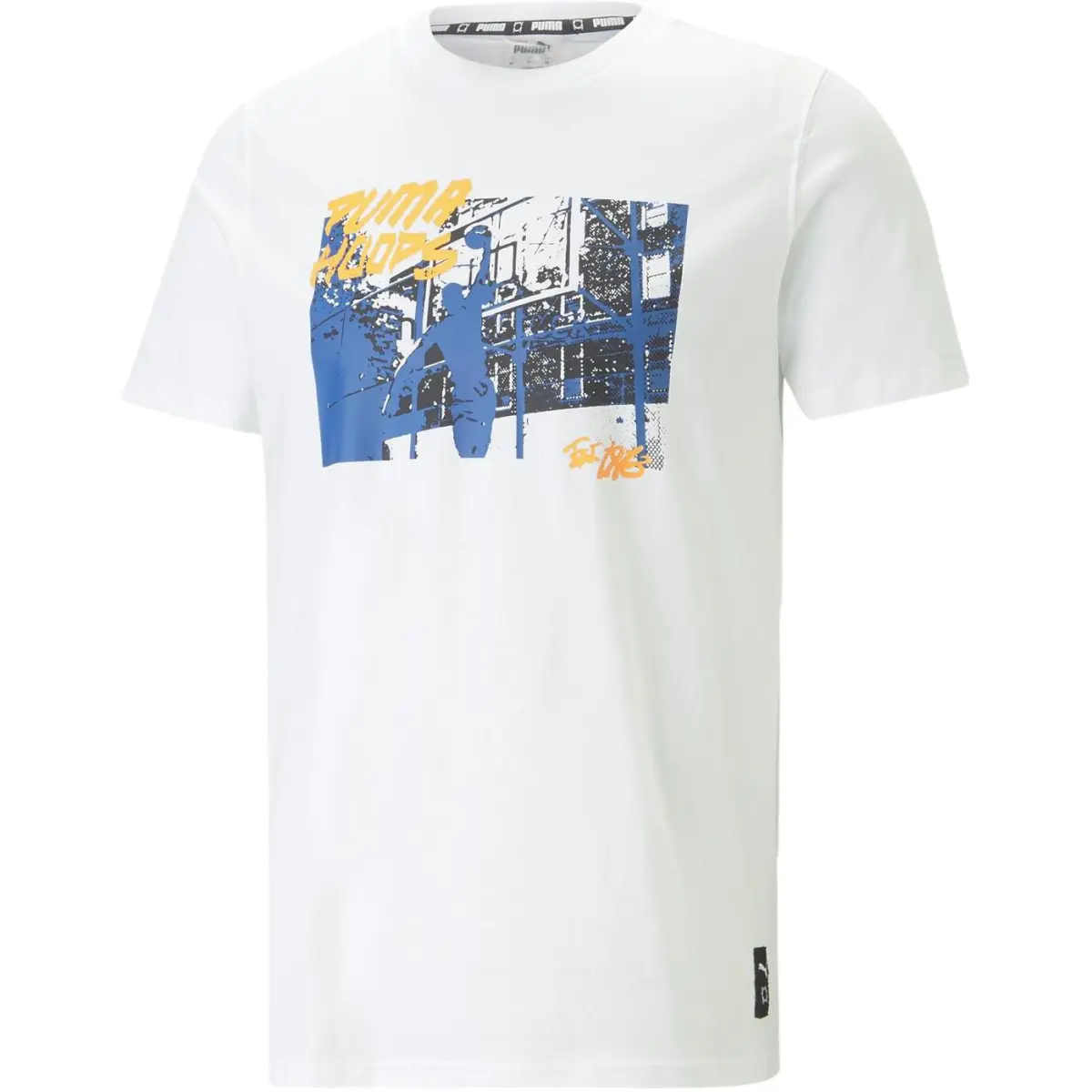PUMA T-Shirts Men's White Crew Neck Moderate