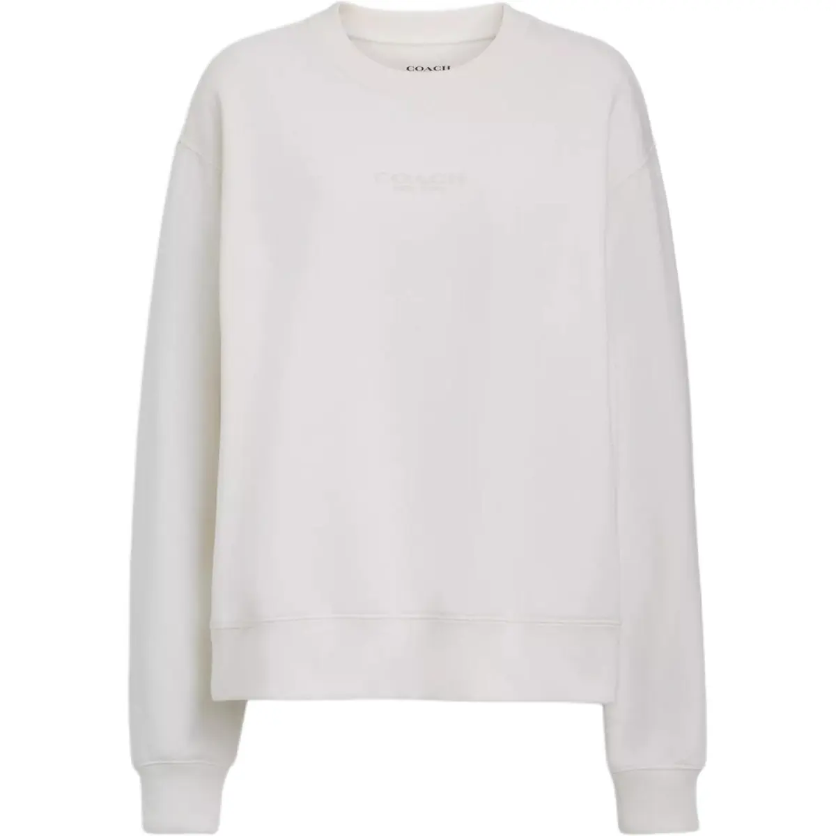 COACH Sweatshirts Women's White Crew Neck Moderate