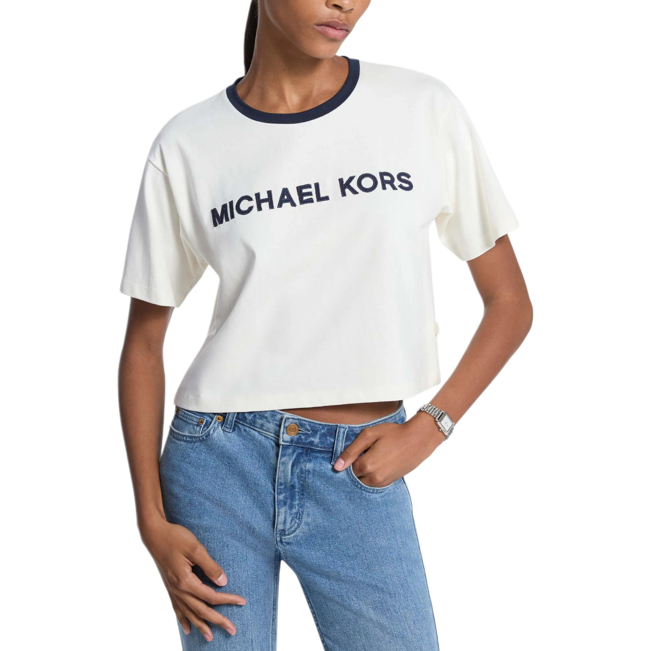 Женская футболка MICHAEL KORS Logo (белая)