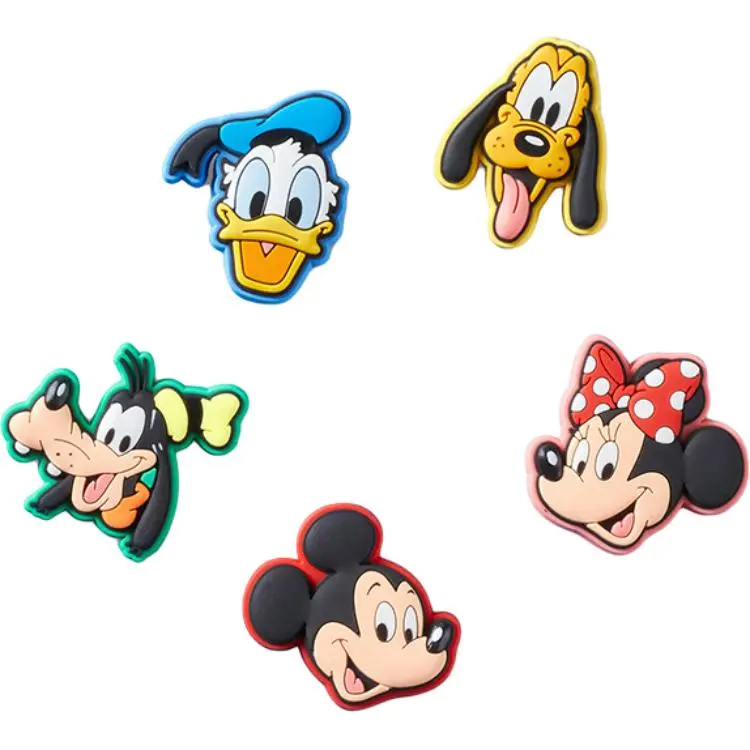 Crocs PVC Shoe Buckles Unisex Mickey Mouse And Friends Multicolor 5 Piece Set