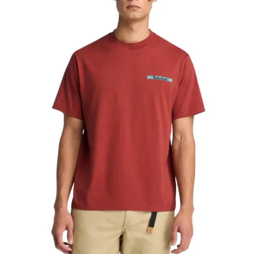 Timberland T Shirt Men's Dark Red