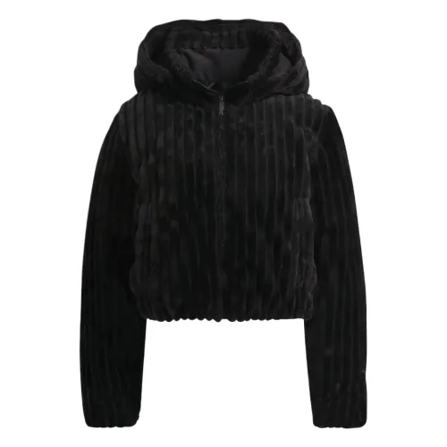 Reebok ribbed-fleece puffer jacket