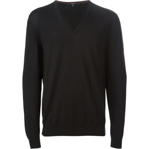 GUCCI Sweaters Men's Black V Neck Moderate