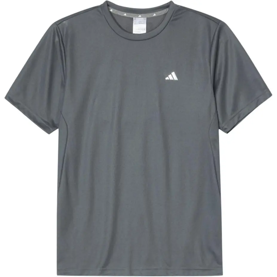 Adidas T-Shirts Men's Dark Gray Crew Neck Moderate