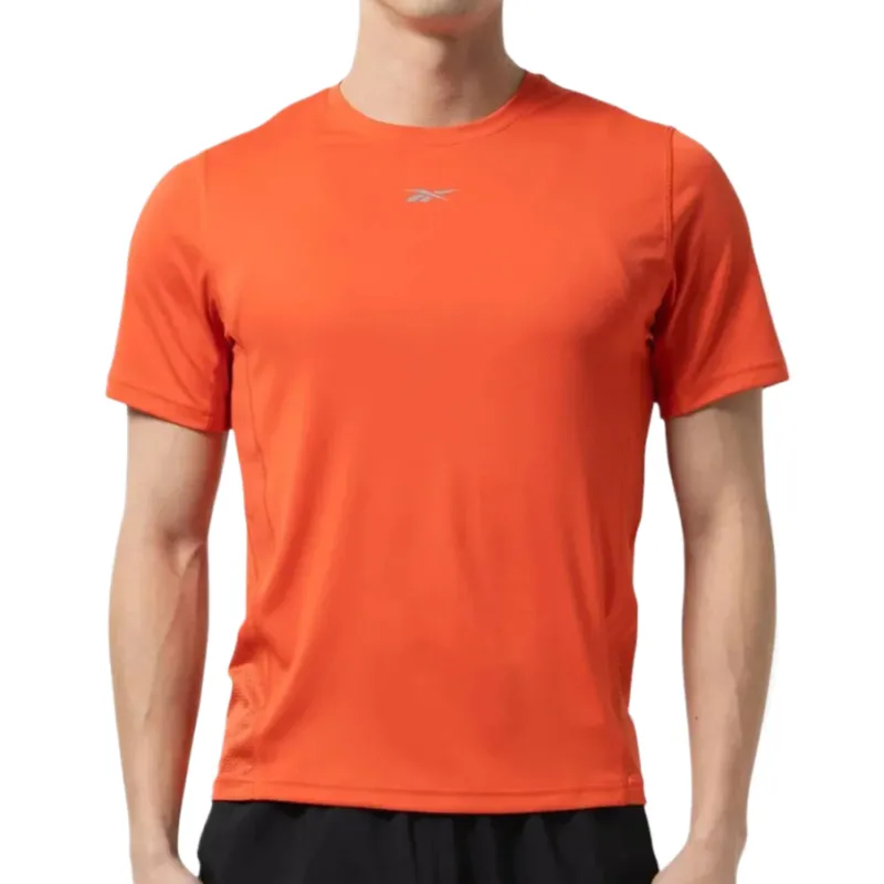 Reebok T Shirts Men's Orange Crew Neck