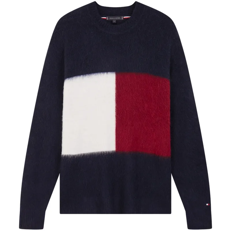Tommy Hilfiger Sweaters Men's Navy Blue DW5 Crew Neck Moderate