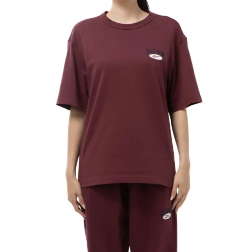 Reebok T Shirts Unisex Red Crew Neck Moderate