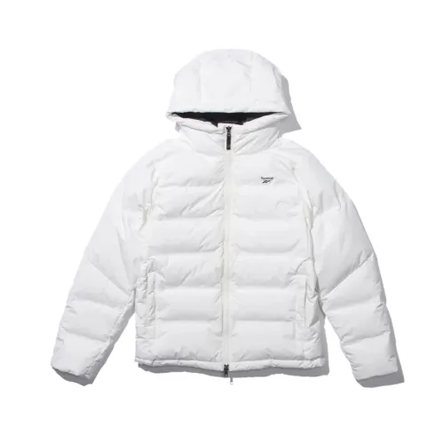 Reebok Down Jackets Unisex White Hooded Moderate