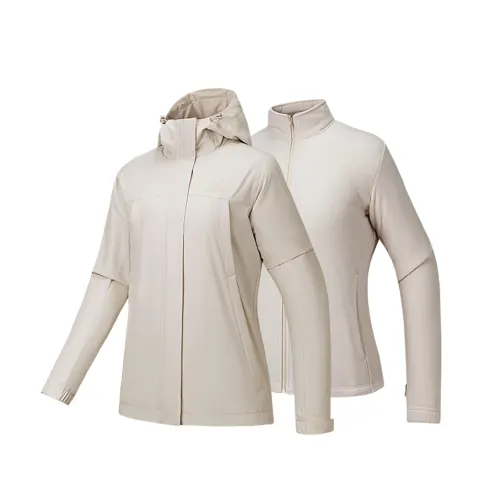 Anta Waterproof And Windproof Windbreaker Jacket Women's Gravel Gray
