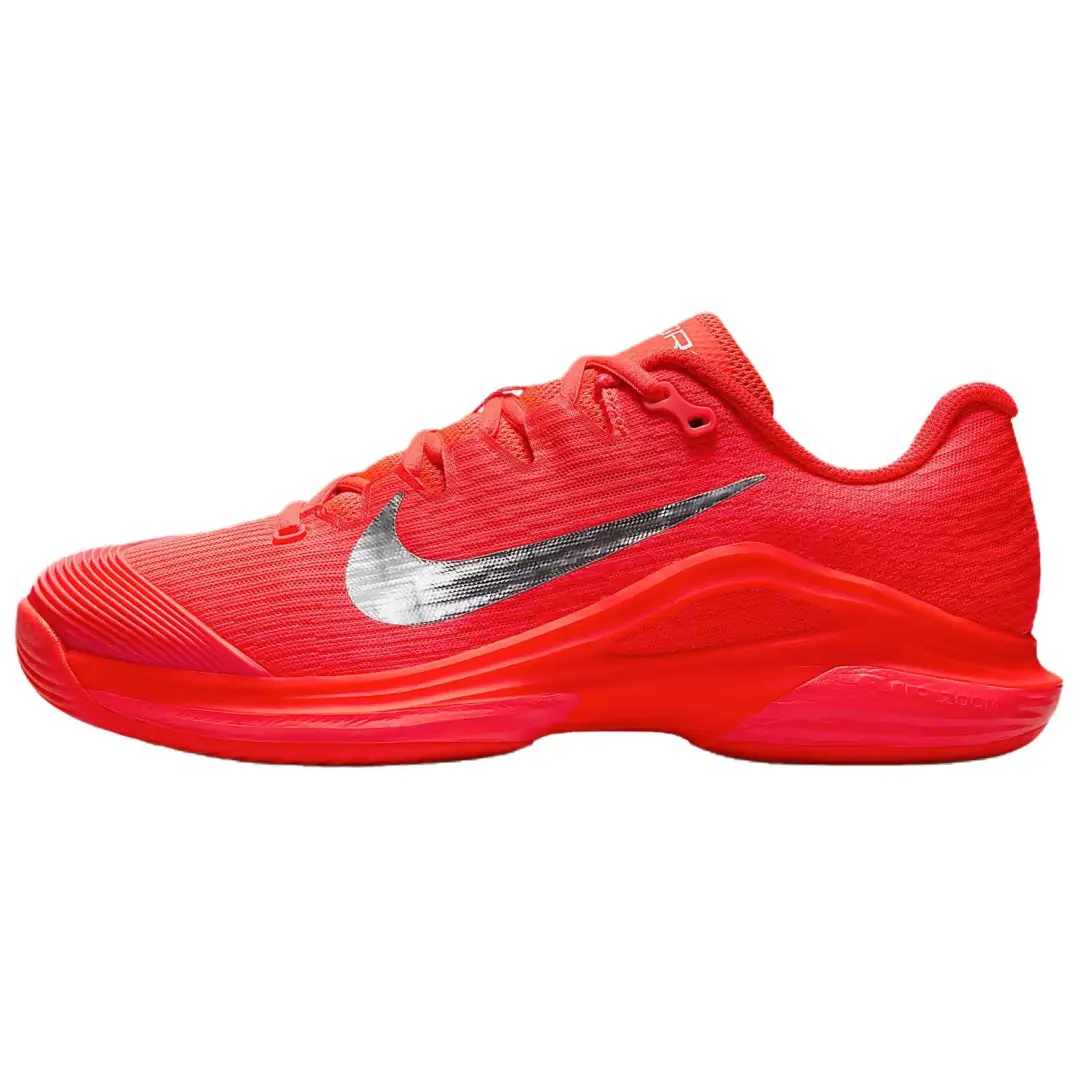 Nike Vapor 12 Low top Tennis Shoes Women's Red Silver