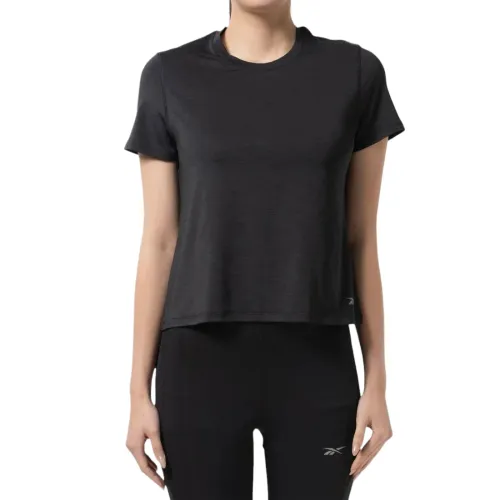 Reebok T Shirts Women's Black Crew Neck