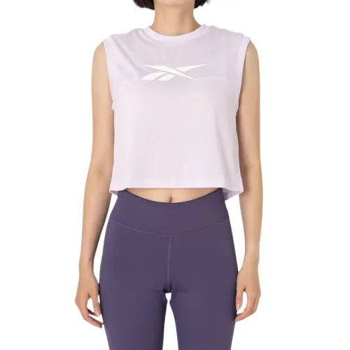 Reebok Sleeveless Sports Shirts Women's Purple Other