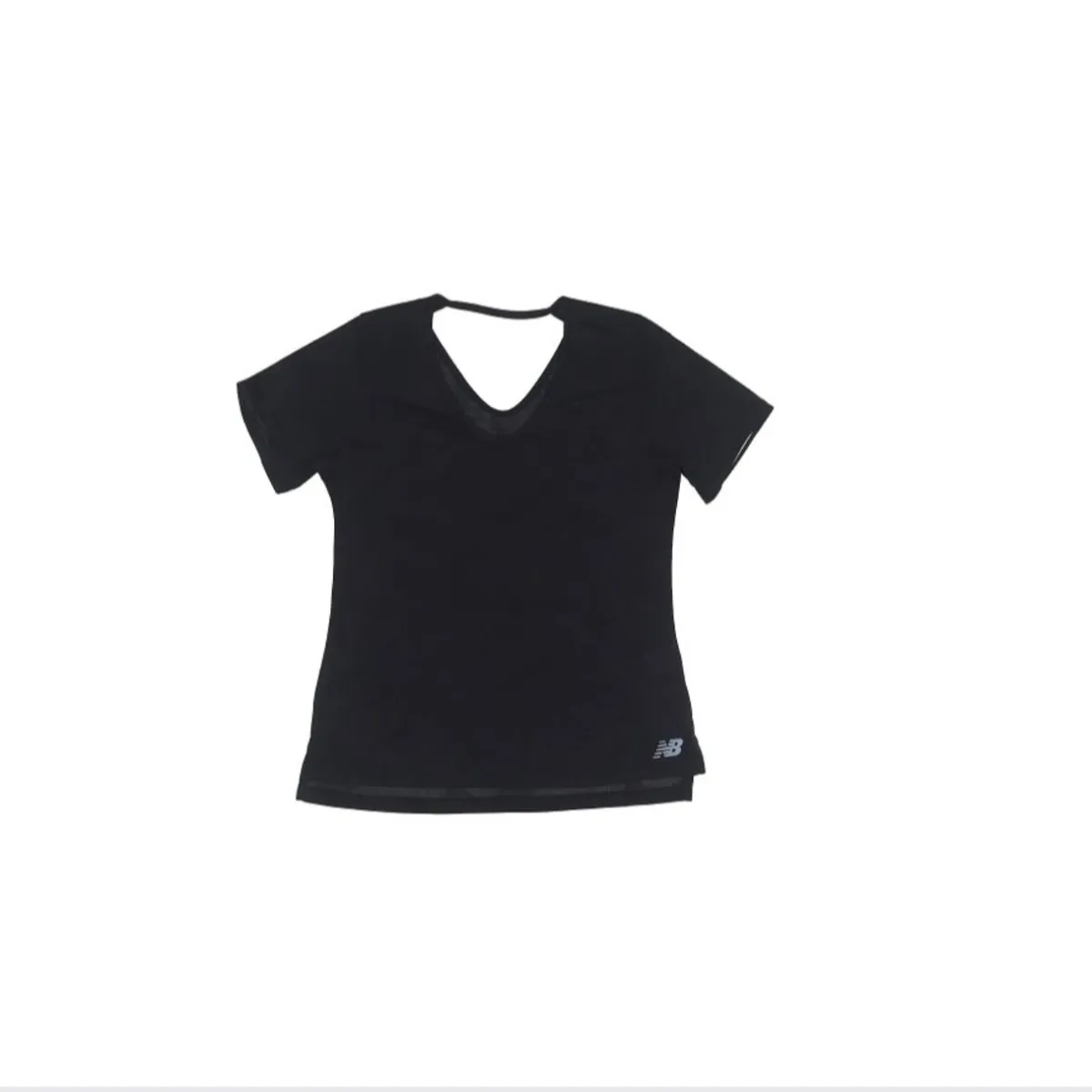 New Balance T-Shirts Women's Black/BKH V-neck Moderate