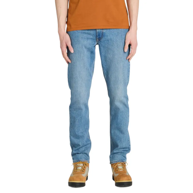 Timberland Jeans Men's Blue Moderate Straight Fit Pants