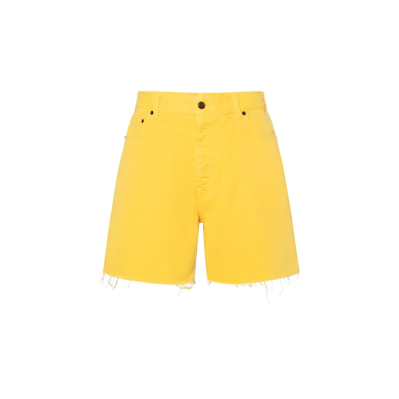 SAINT LAURENT Frayed Edge Denim Shorts