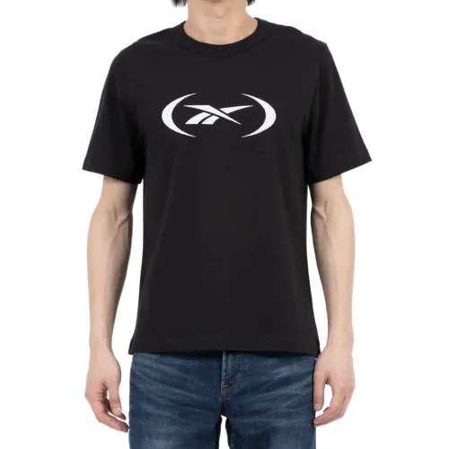 Reebok T Shirts Men's Black Crew Neck