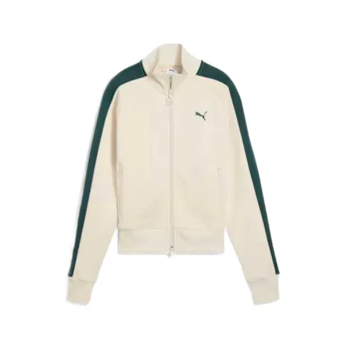 PUMA T7 Jackets Women's White Stand Collar Moderate Other