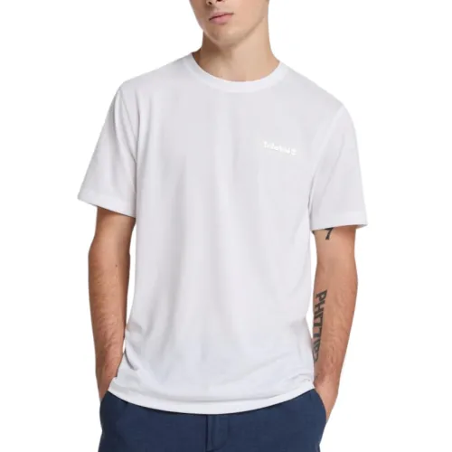 Timberland T Shirts Men's White Crew Neck Moderate