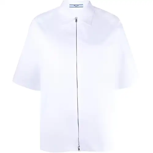 PRADA Shirts Women's White Pointed Collar Moderate Other