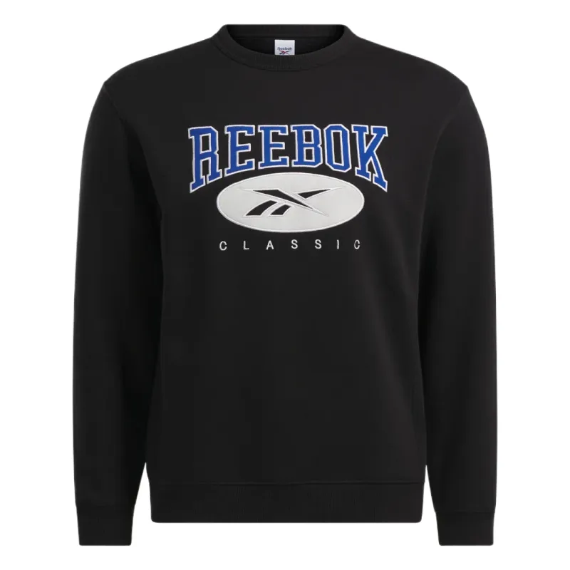 Reebok Sweatshirts Unisex Black Crew Neck Moderate
