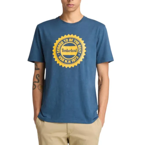 Timberland T Shirts Men's Indigo Crew Neck Moderate