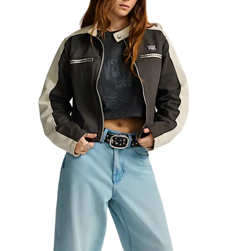 Vans Jackets Women's Dark Gray Stand Collar Moderate Other