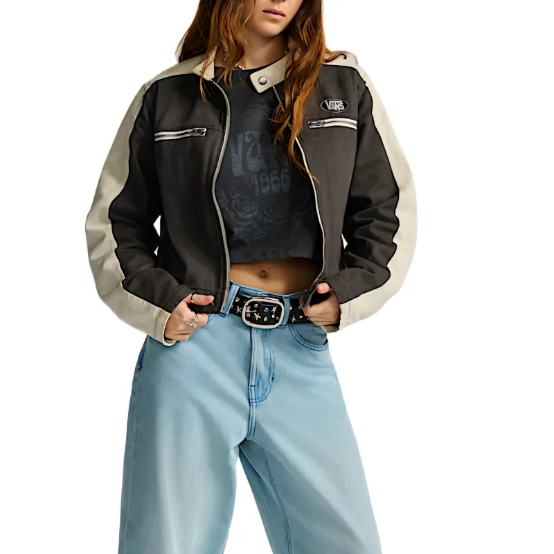 Vans Jackets Women's Dark Gray Stand Collar Moderate Other